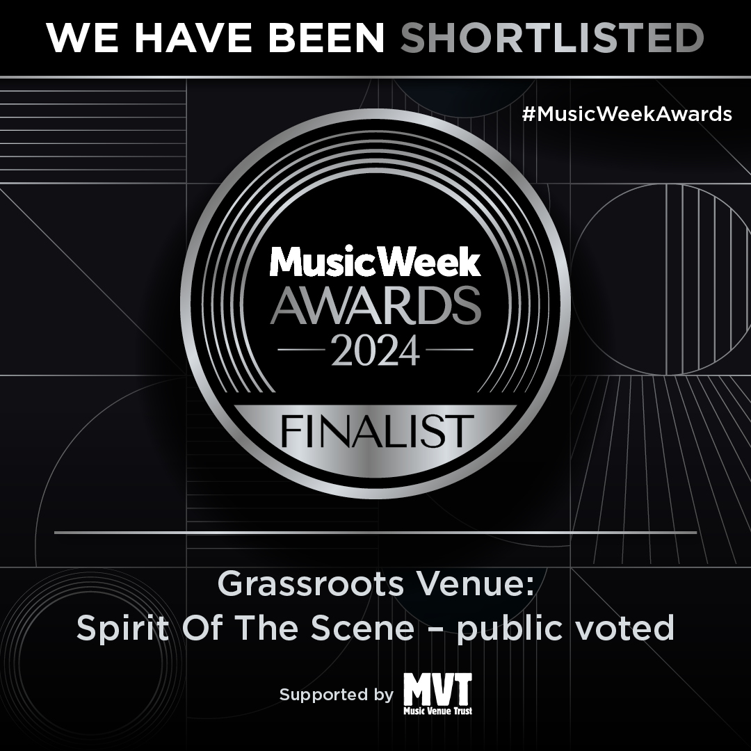 If you haven't heard, we've been nominated for 'Grassroots Venue: Sprit of the Scene' at this year's @MusicWeek Awards! There's less than two weeks left to vote, so please spare a minute (literally, that's all it takes) to make us your winner 🤞 Vote here: musicweekawards.com/2024grassroots…