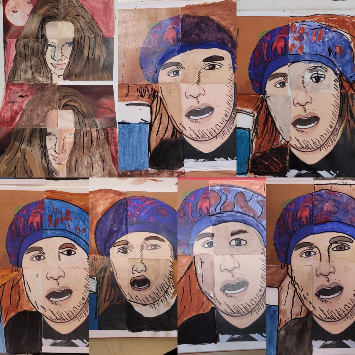 1C created some great Tam O'Shanter and Nannie the  witch paintings over January! We looked and the poem. We were inspired by the work of @gwelsh2000 and his brilliant comic book version of the poem #robertsburns #tamoshanter #scotslanguage