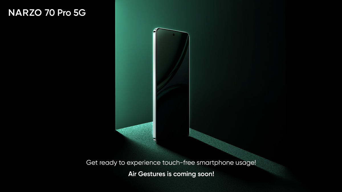 realmenarzoIN's tweet image. Command your world with a wave.

Get ready for a hands-free encounter with #NARZO70Pro5G&apos;s air gesture feature.

Share one gesture using emojis that you&apos;d like us to include!

#NARZORefinedSoftware

Discover more: amzn.to/3OPGZ2D