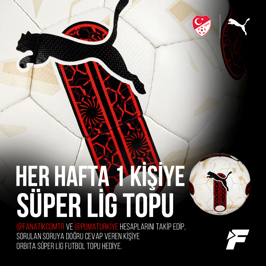 🚨 HER HAFTA BİR KİŞİYE SÜPER LİG TOPU

<a href="/fanatikcomtr/">Fanatik</a> ve @pumaturkiye hesaplarını takip edip, sorulan soruya doğru cevap veren kişiye Orbita Süper Lig futbol topu hediye. 

⁉️ 4 Büyüklerin tamamında forma giymiş ilk futbolcu kimdir?
