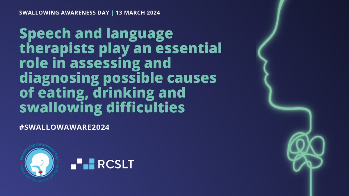 Speech and language therapists play a vital role in supporting people with eating, drinking and swallowing difficulties. Find out more here: rcslt.org/events/swallow… #SwallowAware2024 #NHWeek @NHWeek