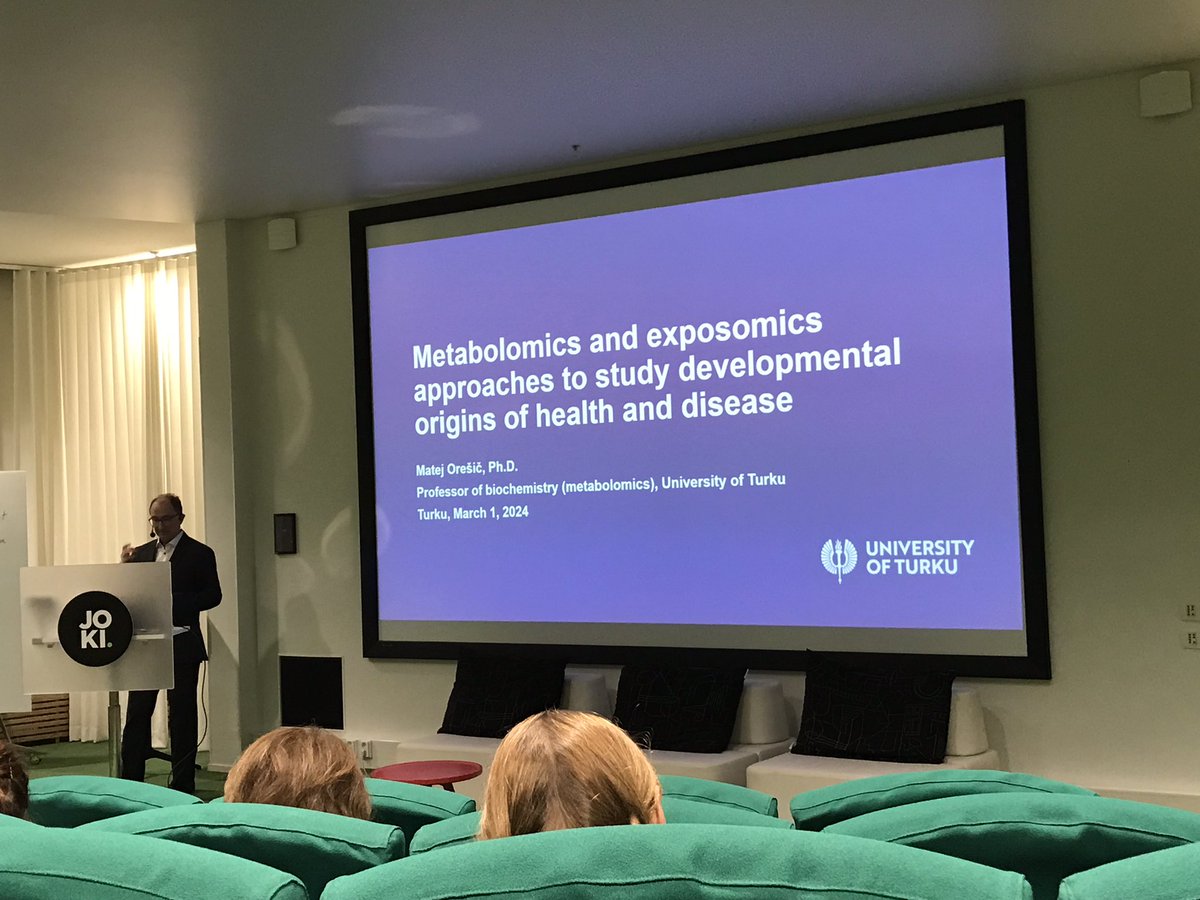 The professorship lecture of Prof @matejoresic 🥂🎉😊 Excellent summary on ca 20 years of systems medicine at the roots of metabolic diseases with #metabolomics and #exposomics technologies! @UniTurku