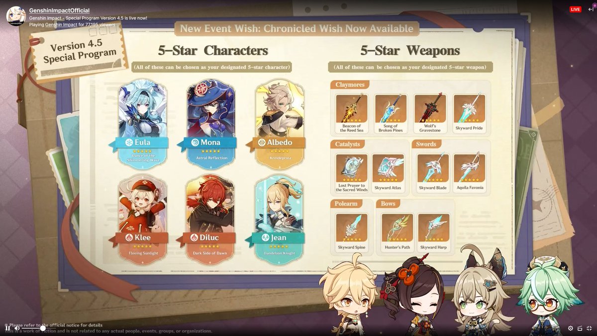 Jshoea1's tweet image. BROOOOO WHO ARE YOU PICKING UP FROM THIS BANNER, ALSO DONT FORGET THAT WEAPONS ARE ALSO POSSIBLE CONFIRMED ITEMS TO I BELIEVE

The beacon and hunters are prime weapons~!

Comment Below
#GenshinImpact #Chiori #SpecialProgram #NewVersion