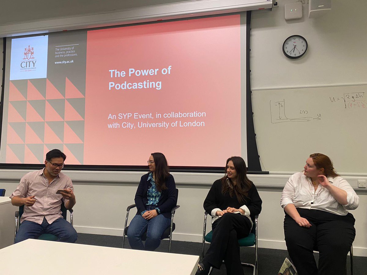 We were delighted to see such a large turnout for our Power of Podcasting panel with <a href="/CityUniLondon/">Anna</a> 

Our panel posed brilliant ideas about podcast creation and the opportunities it brings to the publishing industry. 

If you're interested in starting a podcast, do it! 🎙️