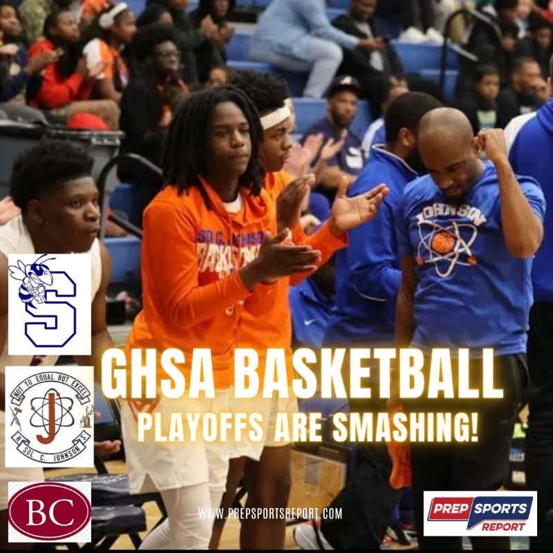 PrepSav's tweet photo. ππ₯Savannah showdown in GHSA Semifinals! Savannah High School tipoffs' today. Atomsmashers seek redemption against Dougherty, while Benedictine battles Holy Innocents'. Don't miss the action! Click below for game times, brackets, and tickets! #GHSAHoops #SavannahBasketball