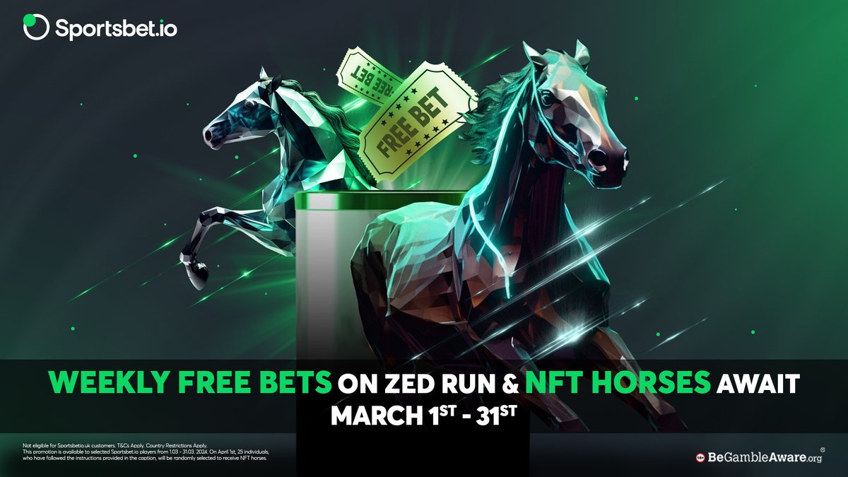 Unlock Free Bets on @zed_run & Be among 25 lucky winners to own an NFT horse  🐎 Deposit, Opt-In, Get a Free Bet and Ride to the Victory 👉  https://t.co/0lPORpofTk Plus, dive