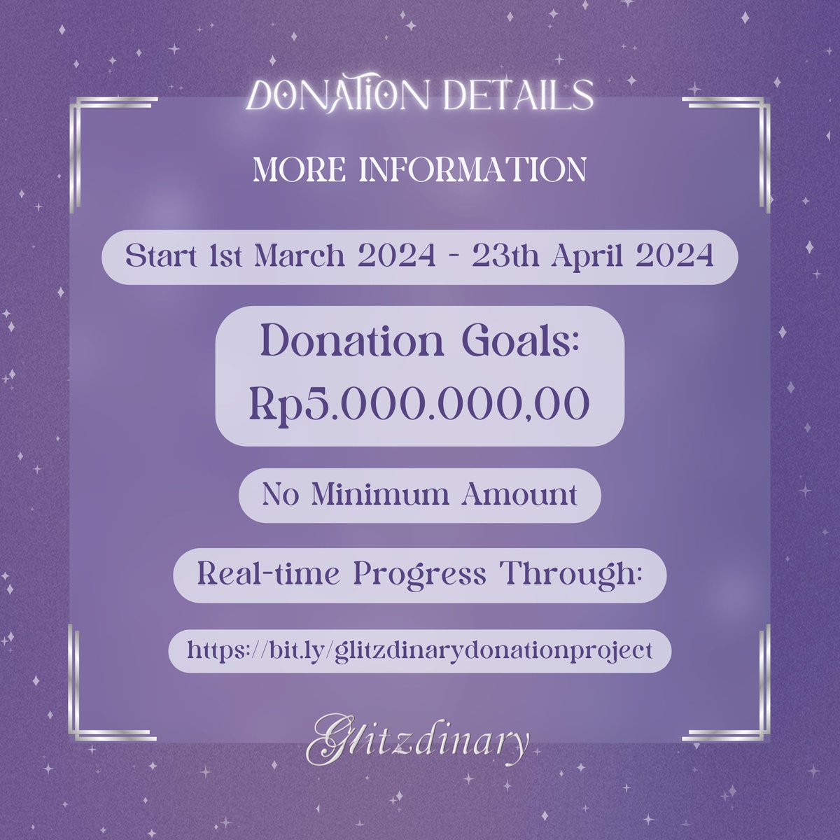 BKPPFanUnionINA's tweet photo. [𝐏𝐏 𝐊𝐑𝐈𝐓 𝐁𝐢𝐫𝐭𝐡𝐝𝐚𝐲 𝐃𝐨𝐧𝐚𝐭𝐢𝐨𝐧 𝐏𝐫𝐨𝐣𝐞𝐜𝐭 𝟐𝟎𝟐𝟒] — 𝐓𝐡𝐞 𝐃𝐞𝐭𝐚𝐢𝐥𝐬

The Donation Project is finally open! Your donation is highly appreciated. ✨️

📎 https://t.co/soPz42D11e

For inquiries, DM us! ☺️

#GLITZDINARY #ppkritt #donationproject https://t.co/ppj4dimO3h