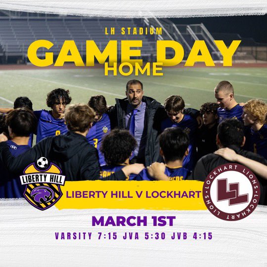 This will be our last home game with all three of our teams competing - these young men have worked hard all year long.  Come and show your support as we try and clinch our first playoff appearance at the 5-A level! ⚽️💜🤟🏽 #TillTheEnd