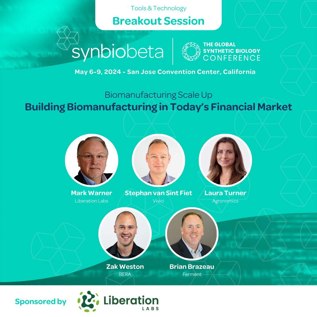 Don't miss this session at #SynBioBeta2024: Building #Biomanufacturing in Today's Financial Market. Don’t miss out on early bird pricing for conference tickets. Pricing goes up today: synbiobeta.com/attend/synbiob… @lib_labs_inc @bjbrazeau @ferment_co @zakweston @AgronomicsLtd