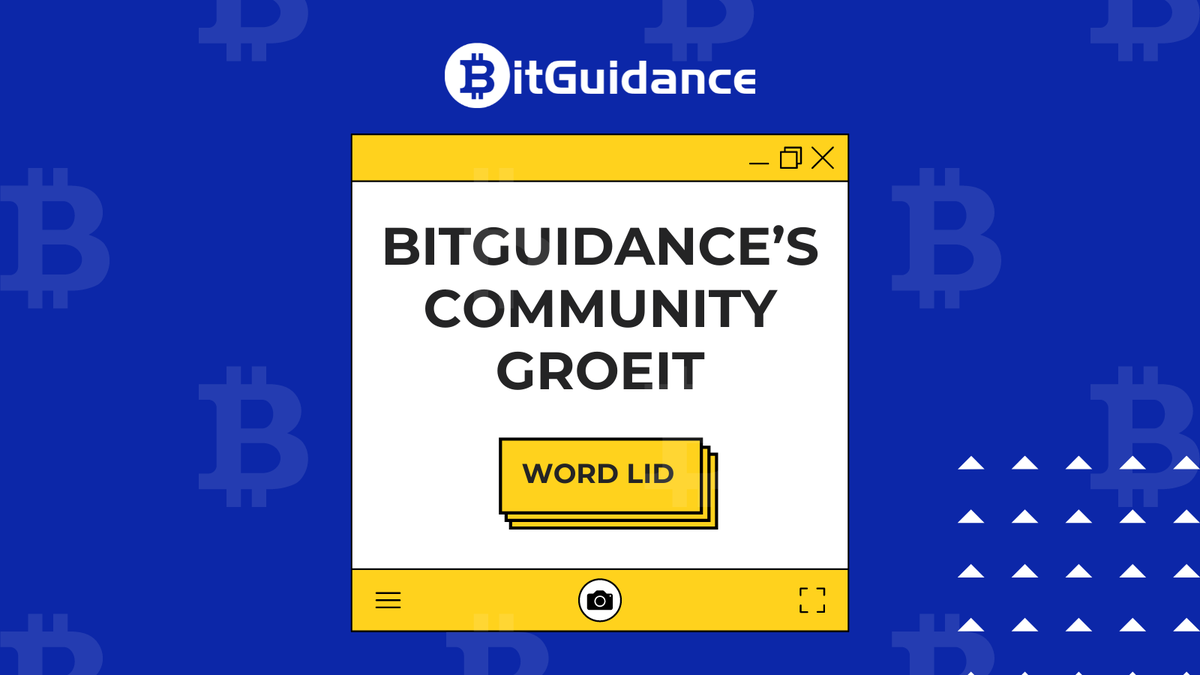 BitGuidance's Community groeit snel! 

Word lid en deel jouw crypto reis met gelijkgestemde!🤝 

#CryptoJourney #BitGuidance