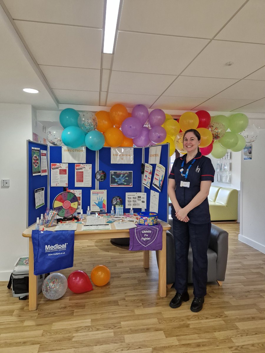Physical Healthcare Team promoting Infection Prevention and Control Week here at meadowbrook! #cleanhands @GMMH_NHS @NCAlliance_NHS @CaraOates1 @FranReekie