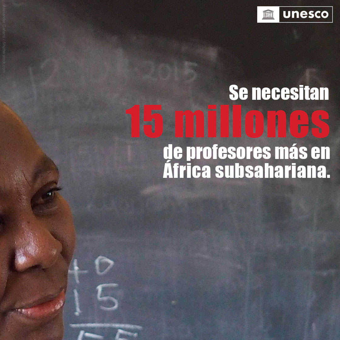 UNESCO_es's tweet photo. Las regiones pobres son las que sufren una mayor escasez de profesores.

Sólo en el África subsahariana hacen falta 15 millones de docentes.

¡Ayúdanos a detener esta tendencia!

https://t.co/oEaMK3xnw8 https://t.co/oVQnT9Rfqr