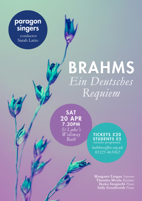 After our hugely successful workshop, we look forward to performing Ein Deutsches Requiem with @sarah_latto at our concert on 24 April. With the incomparable Margaret Lingas, @ThembaMvula as soloists accompanied by @IkukoInoguchi and Sally Goodworth. Tkts @bathboxoffice