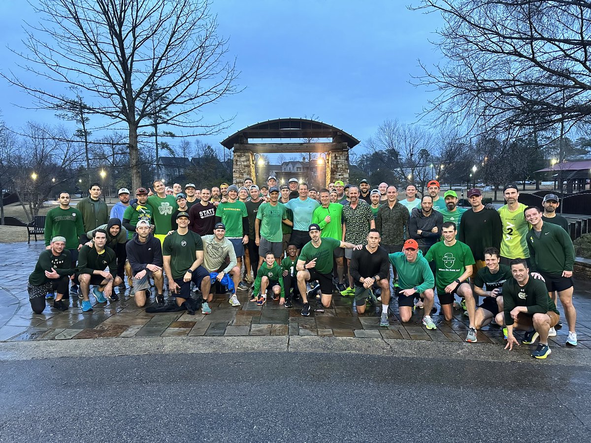 Ben_Chappell1's tweet image. The men of @F3Birmingham wore green this morning in honor of our brother “Homeboy” who is beginning his process of overcoming liver cancer.  This is why we do what we do!   Psalm 91