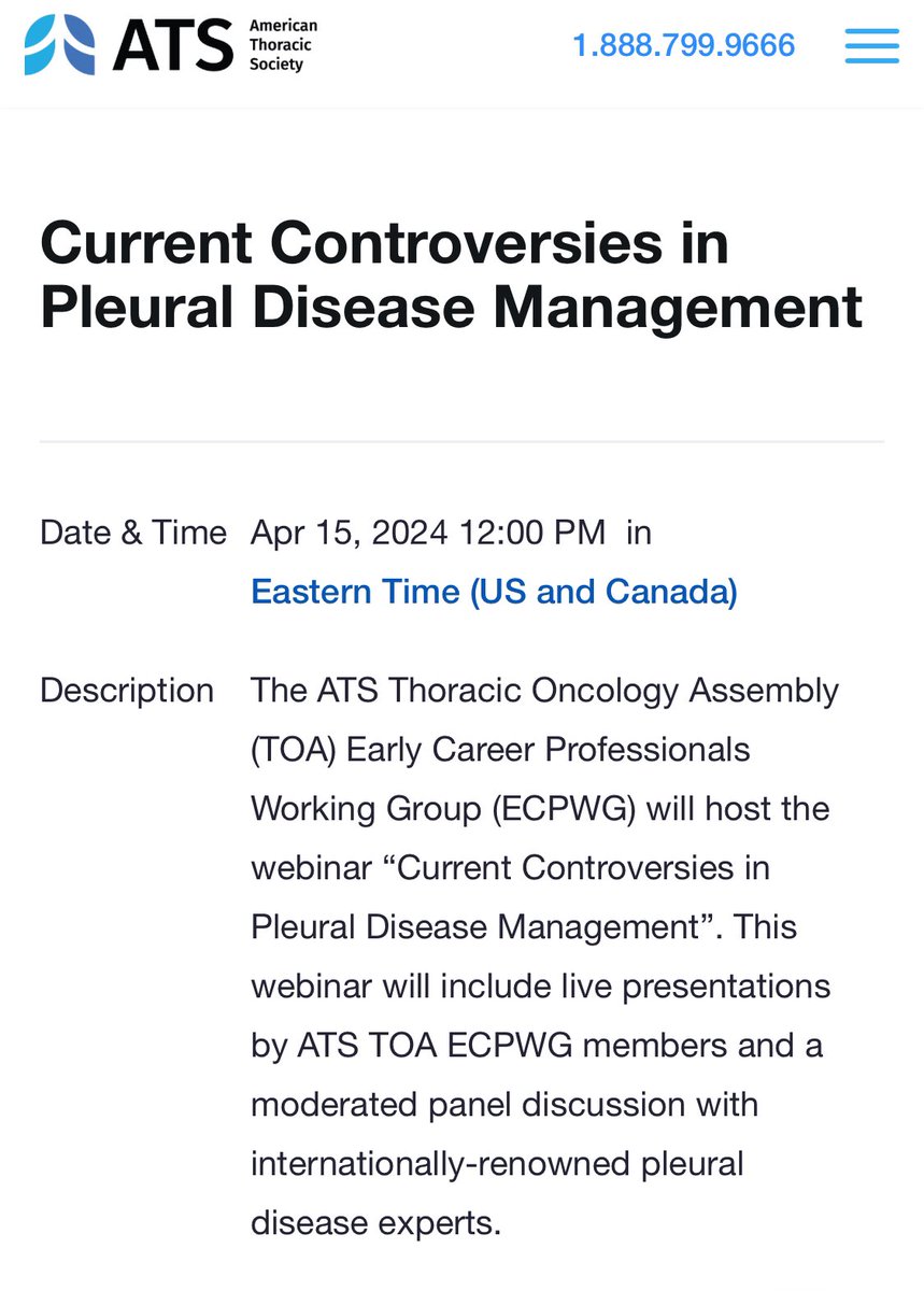 Very excited for our upcoming @atstoa webinar on pleural disease controversies featuring our world-renowned pleural experts @naj_rahman @dfellerk @Re_innervated !!! Register here: thoracic.zoom.us/meeting/regist…
