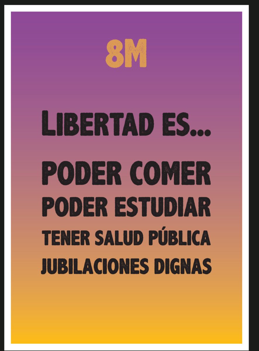 Les dejamos otro afiche que pueden compartir, etiquetar e imprimir para llevar a la marcha 🔥🔥🔥

Por acá el link para descargarlos
bit.ly/Afiche8M