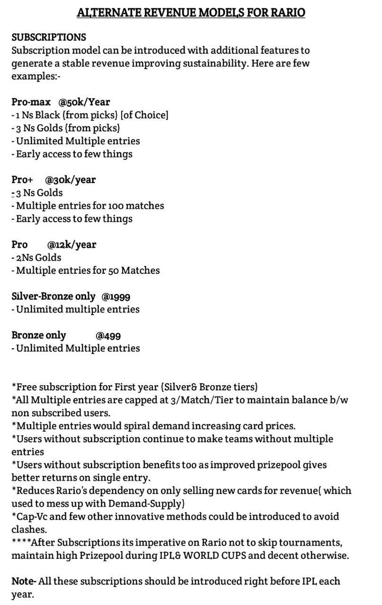 Abhi_crickt's tweet photo. Here is the compilation of all the suggestions&amp; justified demands made to @rariohq @dream11 so far

@harshjain85 @dreamsports @Priyesh03095733 @bhavitsheth @shubh_vachan @cricketaakash @cric11forecast @snehakumarreddy @peeyushsharmaa @FantasycricPro @CricInformer @TheD3Official https://t.co/MkW8CgNzzv