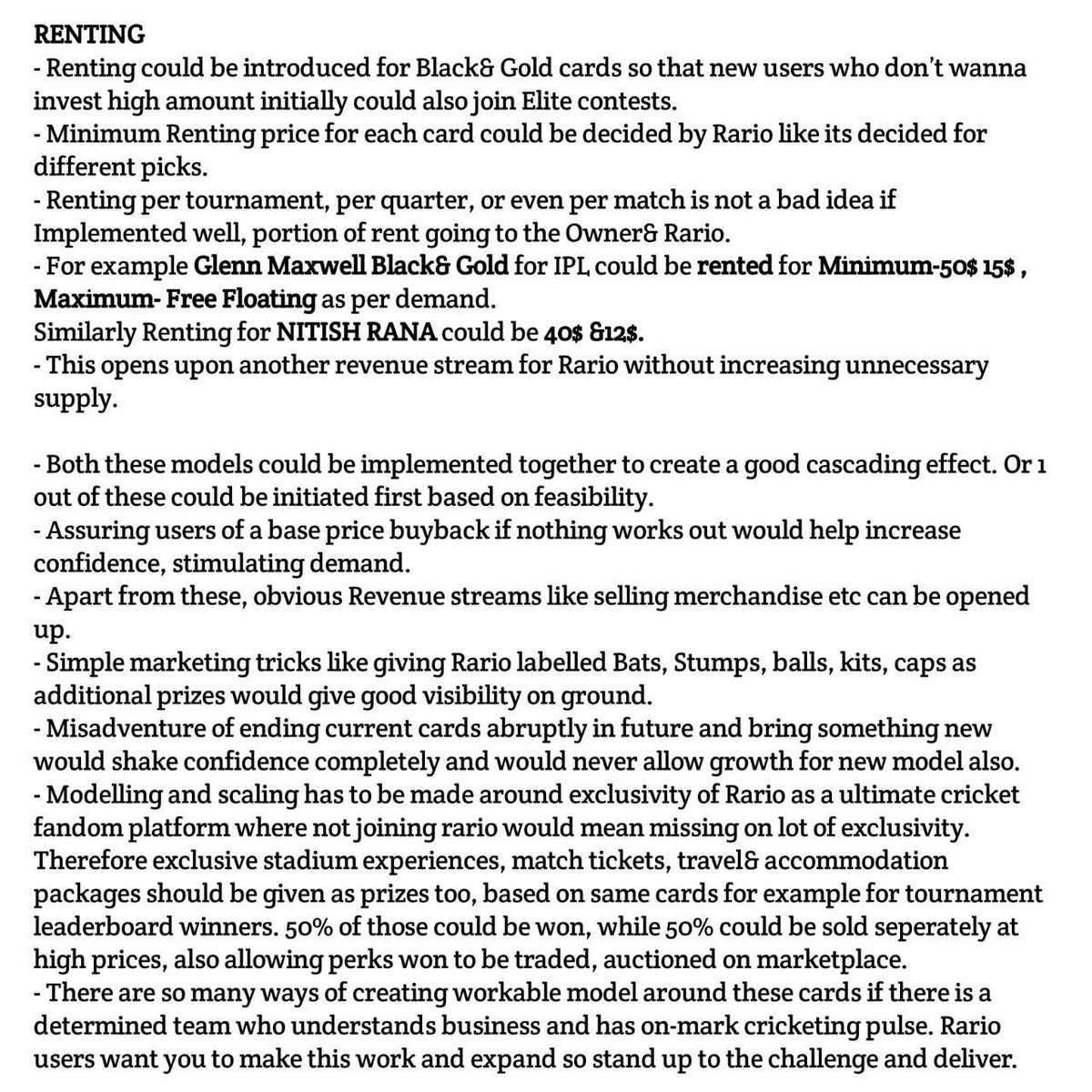 Abhi_crickt's tweet photo. Here is the compilation of all the suggestions&amp; justified demands made to @rariohq @dream11 so far

@harshjain85 @dreamsports @Priyesh03095733 @bhavitsheth @shubh_vachan @cricketaakash @cric11forecast @snehakumarreddy @peeyushsharmaa @FantasycricPro @CricInformer @TheD3Official https://t.co/MkW8CgNzzv