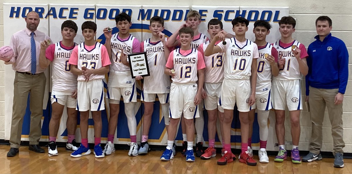 Sagehemmert's tweet image. These guys still give me heartburn about every game, like they’ve been doing since 5th grade. But they found a way to win some close games and finished 16-0 WAC champs. Proud of them. Big thank you to Coach Algrim and staff. @HGMSHawks @BUFFSAthletics