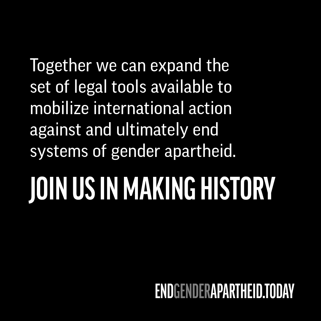 March is 1 year since a community of Afghan, Iranian, and international activists and jurists launched the End Gender Apartheid campaign This International Women’s Day and Women’s History Month, join discussions on the road ahead for gender apartheid recognition and codification