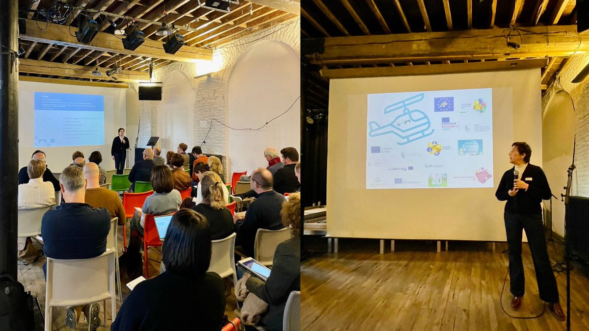 Inspiratiedag met <a href="/Welzijnsverbond/">Vlaams Welzijnsverbond</a> &amp; @versovzw om organisaties en lokale besturen te informeren over Europese subsidies:

✅Tips van @kaatjeVLEVA met ‘EU-subsidies voor dummies’
✅Ervaring en duiding van sociale ondernemingen &amp; nationale contactpunten <a href="/EPOSvzw/">EPOS vzw</a> <a href="/JINTvzw/">JINT vzw</a>  <a href="/VLAIO_be/">VLAIO</a>