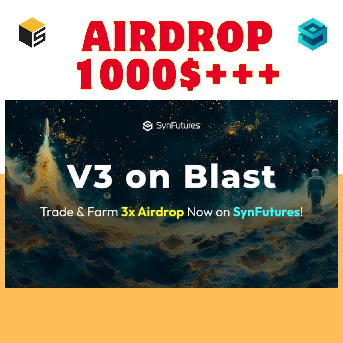 5phutcrypto_'s tweet photo. Săn airdrop nghìn đô từ Synfutures - Dự án perp Dex top đầu trên Blast #5PC #Synfuture
Kèo ngon ae nào bận thì bookmark lại cuối tuần lấy ra làm ngay nhé
1⃣ Tại sao không nên bỏ qua Synfutures ?
💠 Gọi vốn liên tục trong downtrend (37 triệu $+) và được back bởi những cái tên top 1. Những cái tên nổi bật ae nghe qua là thấy muốn cày ngay như Dragonfly, Pantera, Framework, Polychain Capital hay cả MM nổi tiếng Wintermute.
💠 Dự án làm về Perp Dex, đã trải qua 2 phiên bản Alpha và Testnet đợt rồi, chỉnh chính thức mainnet V3 trong hôm qua 👉Vẫn còn rất sớm cho kèo này.
💠 Synfuture chiến thắng cuộc thi Blast Big Bang, 100% sẽ có sự hậu thuẫn và tài trợ từ Blast - L2 hot nhất thời điểm hiện tại.
💠 Dự án công bố chương trình Oyster Odyssey - Cho người dùng tích lũy point để đổi thành token khi $SYN ra mắt chính thức
💠 Cày kèo này ae sẽ được nhận 3 airdrop bao gồm Blast point và Blast Gold từ Blast và OO point từ Synfuture
👉 Khả năng cao dự án sẽ list full sàn top khi ra mắt luôn nên ae tranh thủ nhé.
2⃣ Cách kiếm point
Có 4 cách kiếm point chính:
🔸Đăng kí và mời bạn bè để nhận box
🔸Cung cấp thanh khoản
🔸 Đặt lệnh limit để trade trên dex
🔸 Quay xổ số mỗi tuần. Số lượng quay sẽ được chia dựa trên volume và số point ae đạt được
💠Ae có thể bắt đầu đăng kí sàn ở đây (miễn phí)
👉https://t.co/5K2aCa90Wa
💠Sau đó bắt đầu bridge tiền từ các hệ khác sang Blast để tham gia sử dụng Synfuture.
👉 3 cách sau phù hợp với ae đã có vốn từ 500-600$ trở lên nhé. Ae vốn bé thì cứ đi tạo tài khoản và mời bạn bè là được
Hướng dẫn chi tiết cho ae cách chuyển tiền vào Synfutre 👇