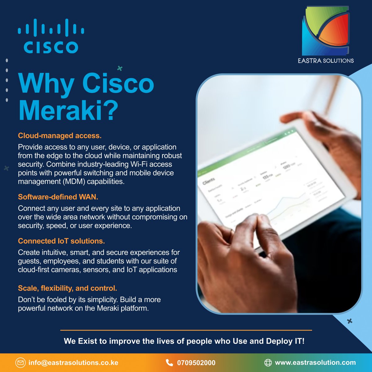 eastra_ltd's tweet photo. Unleash the power of cloud-managed networking with Cisco Meraki! Simplify your IT management and boost efficiency. 💻🔗 #CiscoMeraki #CloudNetworking https://t.co/diXGPBhHIe