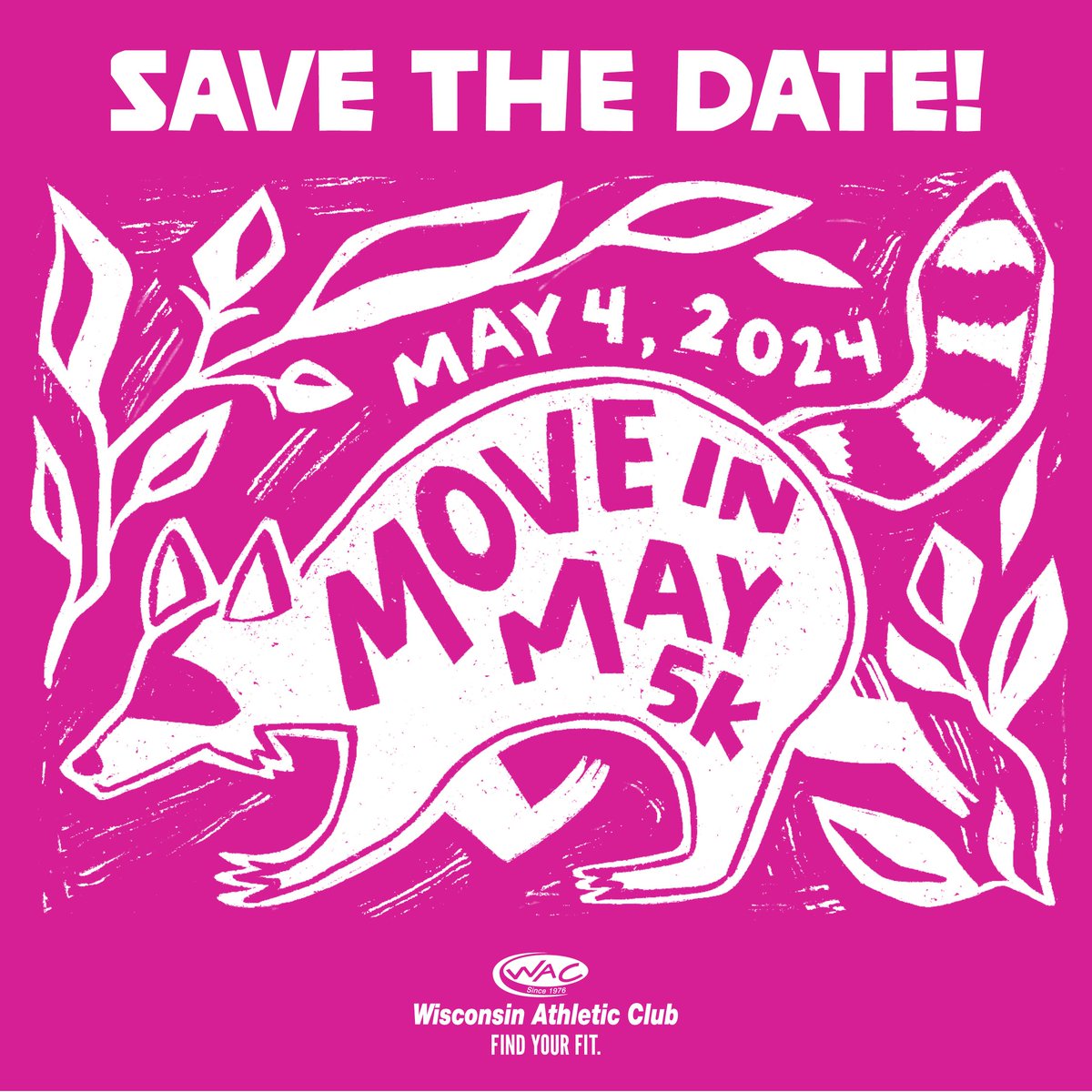 Celebrate Spring by joining in our annual 5K 🌷  🦝  🌷 Move in May! #WACMoveinMay5K #FindYourFit