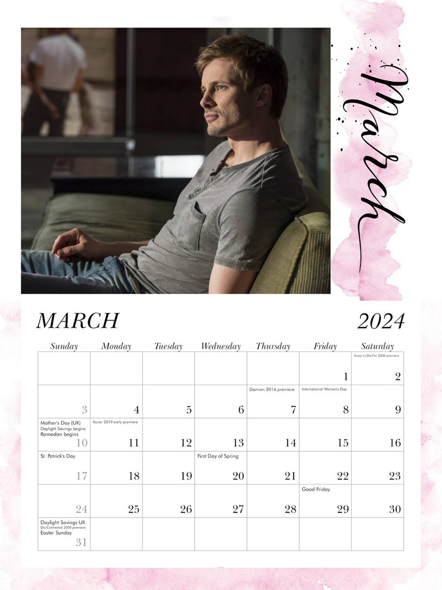 The third month brings a lot - from daylight savings time in some regions to various holidays. It brings Spring and it brings changes - sometimes as sudden and global as they were for #Damien in the end of the season. #BradleyJames #March #Spring