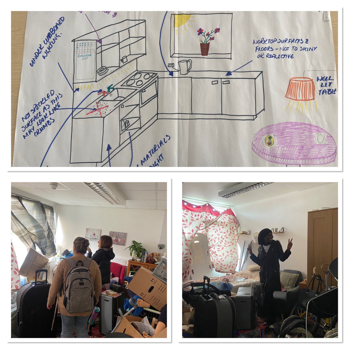 A great morning with L5 students thinking about environmental design and housing. Firstly a hoarding simulation, followed by top tips for dementia design. Now they are out assessing the accessibility of the local community. <a href="/RCOT_Housing/">RCOTSS Housing</a> <a href="/OTKateSheehan/">Kate Sheehan OT</a> <a href="/uniofglos/">University of Gloucestershire</a> <a href="/UoGSimulation/">University of Gloucestershire Simulation</a>