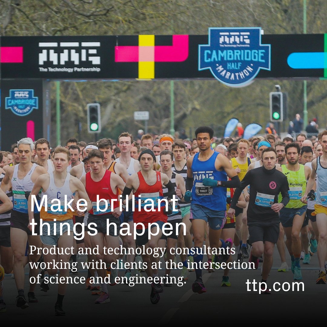 It’s almost time to head to the start line!
As you make your final preparations, @TTP, our headline sponsor, is wishing you every success on Sunday to MAKE BRILLIANT THINGS HAPPEN.
Good luck! #TTPCambridgeHalf