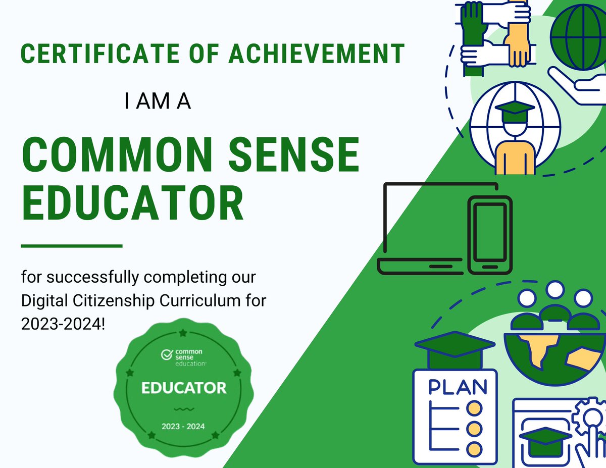 Congratulations to @CarlSandburg_MS in @FCPSR3! Not only are they a Common Sense Recognized School but they also have 55 Common Sense Recognized Educators dedicated to helping students learn to navigate the complexity of our digital world! Way to go Sandburg staff! #FCPSsbts