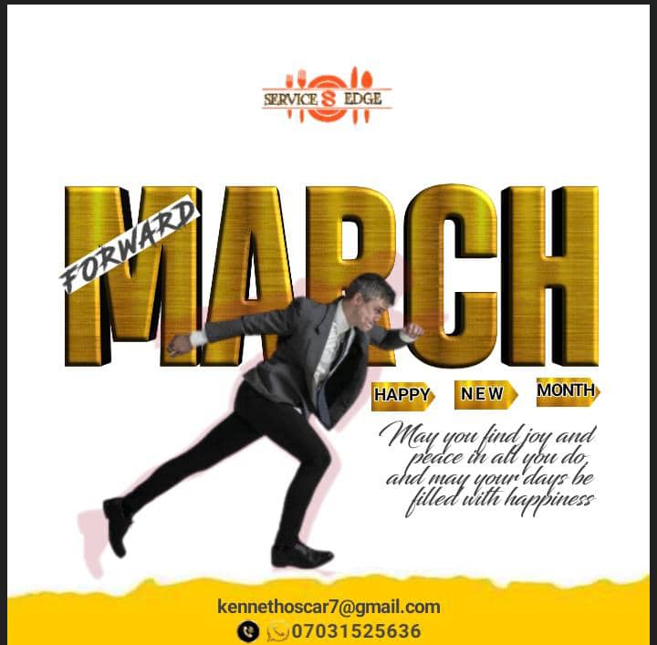 kennethoscar7's tweet photo. The More a Man meditates upon good thoughts, the better will be his world and the world at large.

Let's MARCH together.

Happy New Month.

#serviceedge #NewMonth #NewMonthNewGoals #growth #hospitality https://t.co/A7ZKY6iuAy