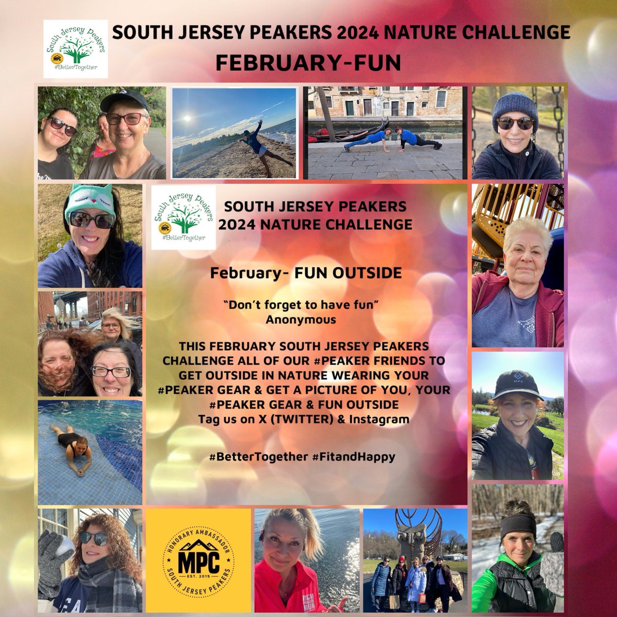 That was FUN! Thank you to everyone who joined South Jersey Peakers for our Fun in February Nature Challenge!! 
#BetterTogether #FitandHappy