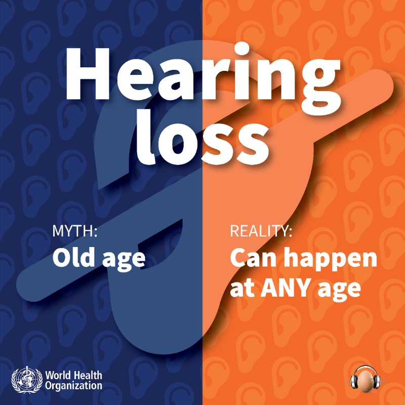 WHO's tweet photo. People often associate hearing loss with older age.
But #DYK that it can happen at ANY age?

More facts about hearing loss https://t.co/5bPCsvvfuV

#WorldHearingDay
