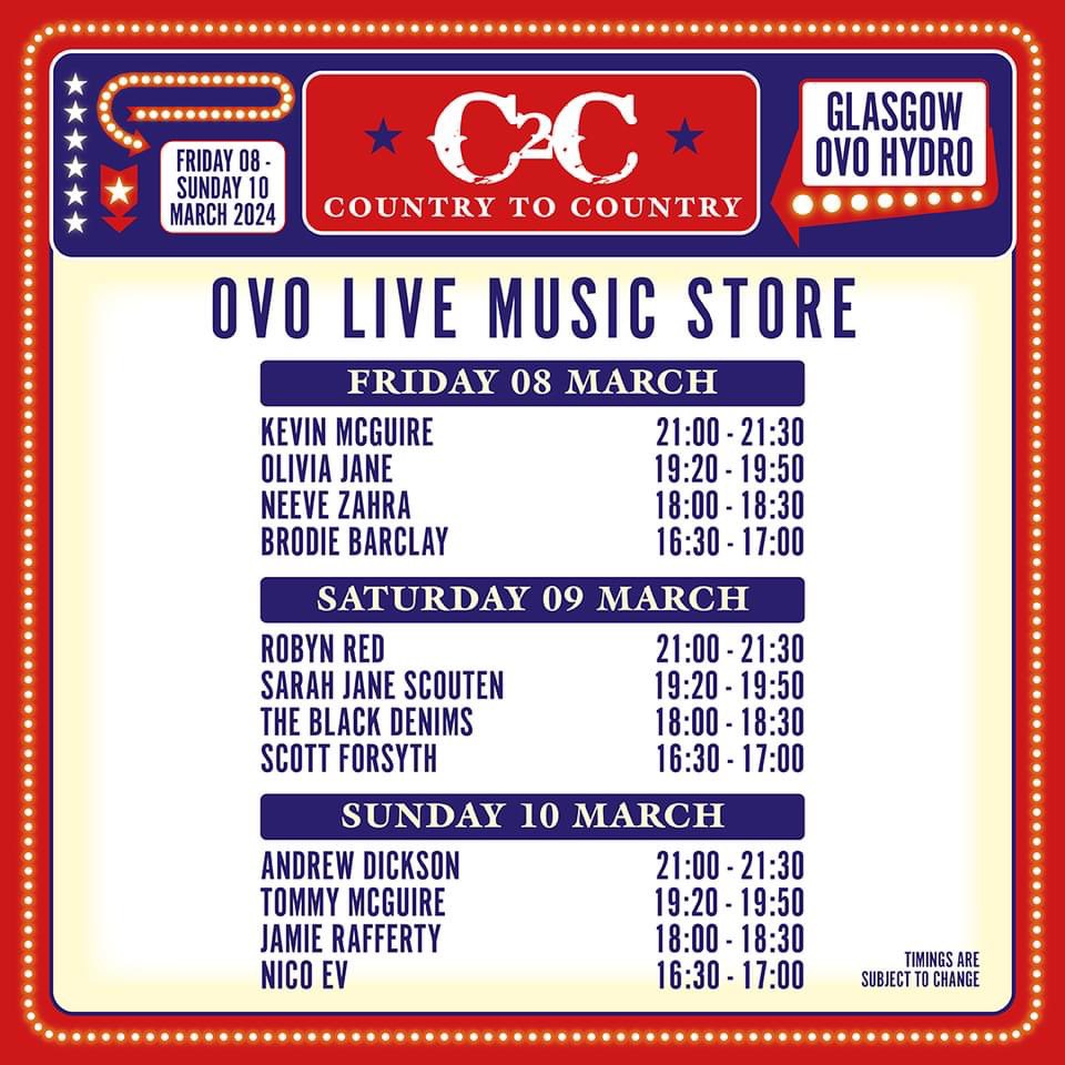 📣CAN’T WAIT to play @C2CGlasgow AGAIN! I will be Headlining the @OVOHydro record store stage on SATURDAY at 9pm🎉 Who will I see ? 🤠 @C2Cfestival