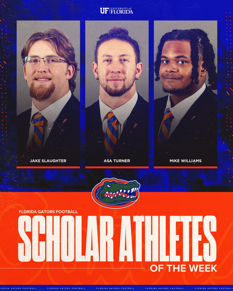 Congratulations to our Scholar Athletes of the Week! 📚 @JakeSlaughter5 @asaspades808 @Mike4kk #GoGators | #jOURney