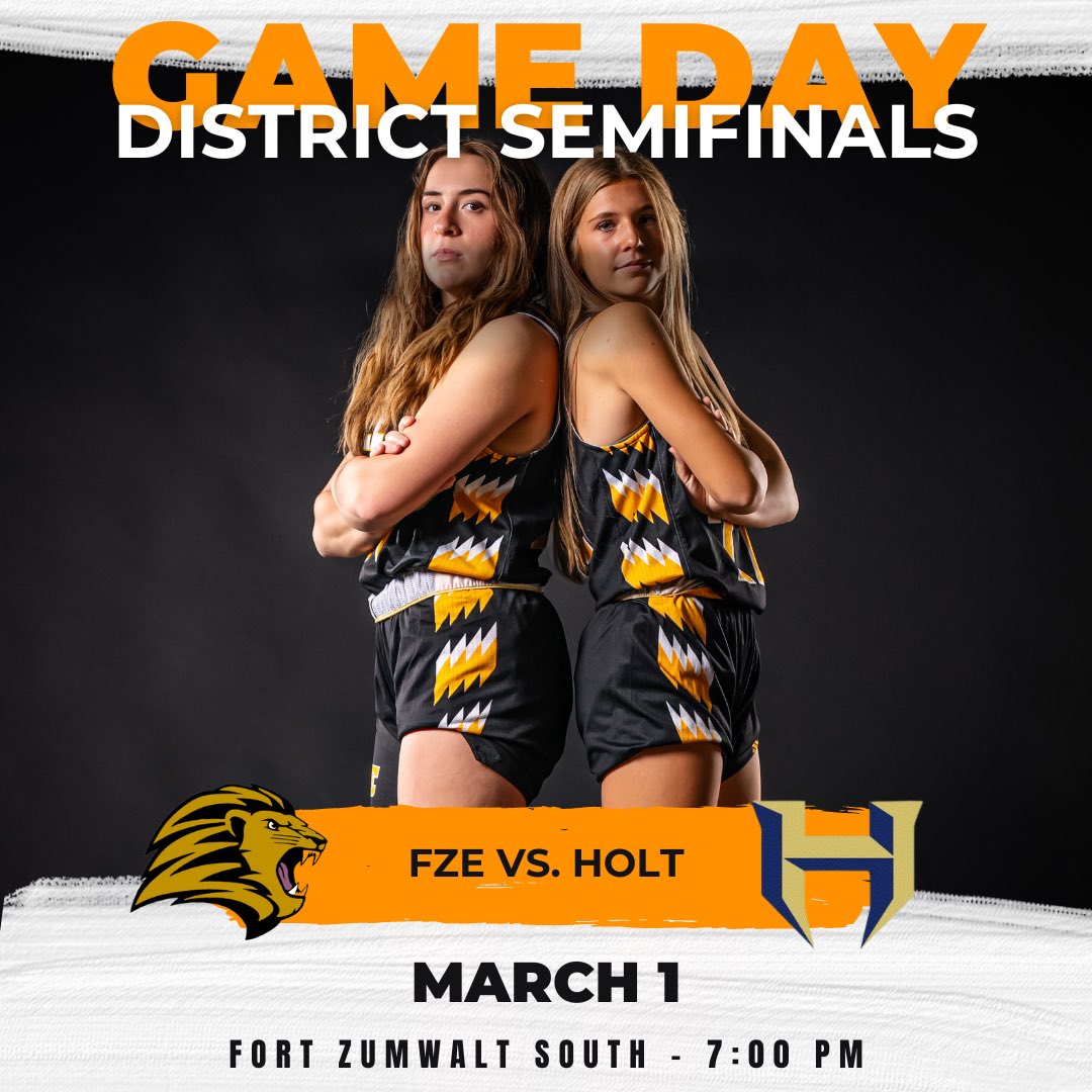 GAME DAY!! 🏀 Tonight is the district semifinal game! Pop out to see East take on Holt!

🆚: Holt
📍: FZS
⏰: 7:00 PM