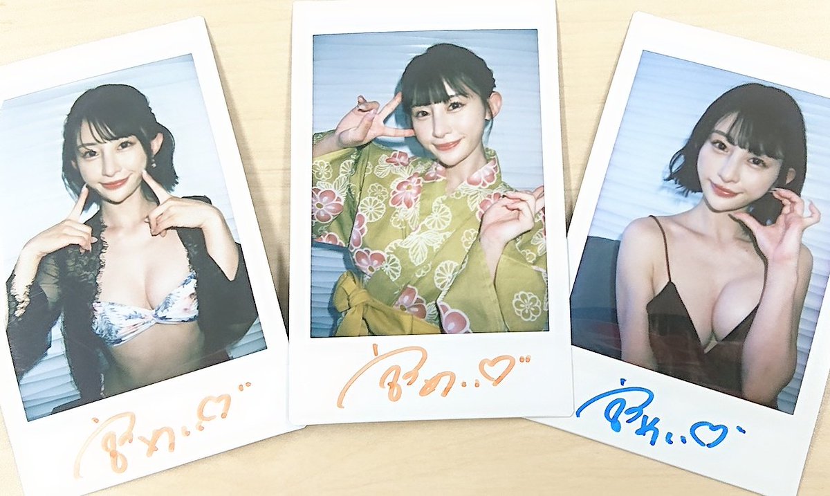 宮島めい サイン入り チェキセット 宮島めい 直筆サイン入りチェキ - メルカリ