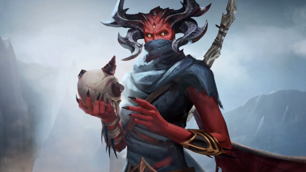 Let's go over the gig once more for the ones at the back of the pit. 

The Unknown. A fierce demon who lost her voice. The only one to escape Voke. She slices her way through Hells to reach the Red Judge, only to learn that there is a much bigger plot involving Heaven.

What do