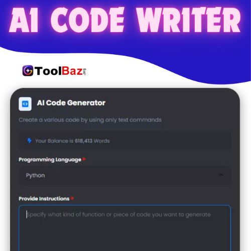 Toolbaz AI Code Writer! Gateway to efficient coding. 📷 Transform your ideas into reality with just a few clicks! 📷
toolbaz.org
#toolbaz
#CodeWriting #aicodewriter #aicodegenerator