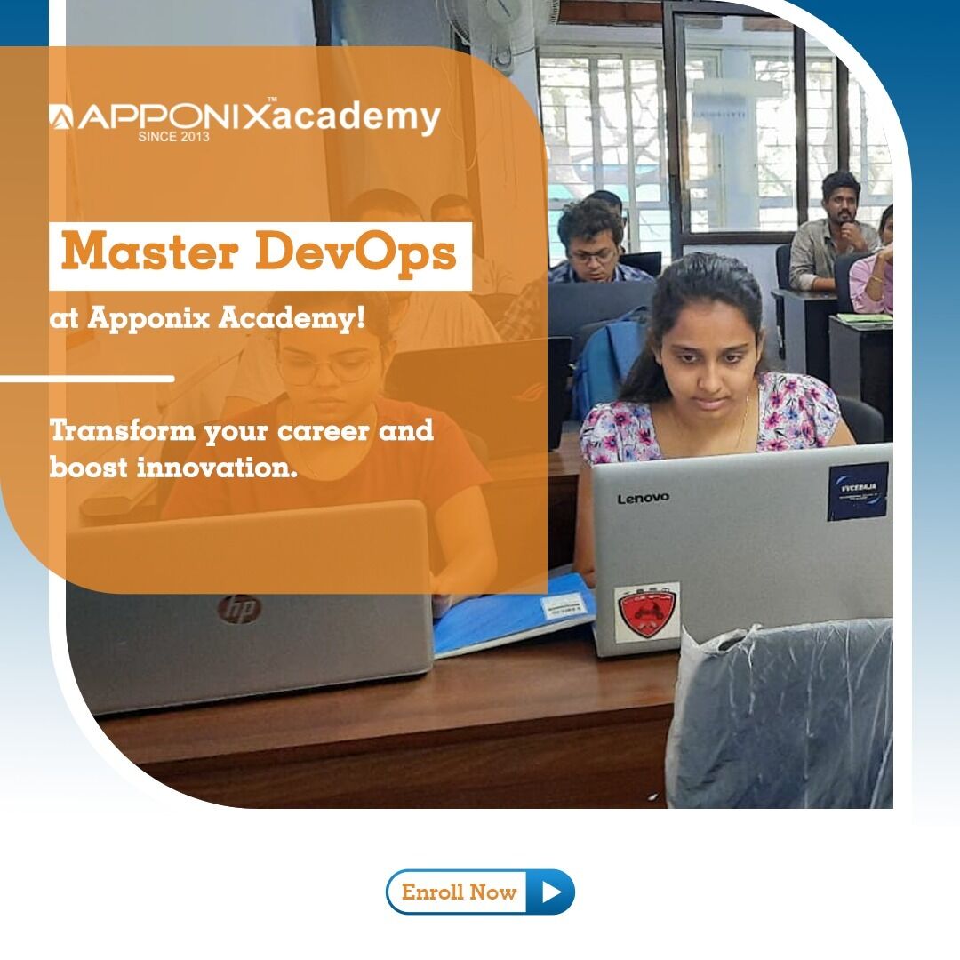 apponix's tweet image. Elevate your DevOps skills to mastery level with our exclusive promotions at Apponix Academy Unlock the secrets of efficient deployment, automation, and more. Enroll now 💻 #DevOpsMastery #ApponixAcademy