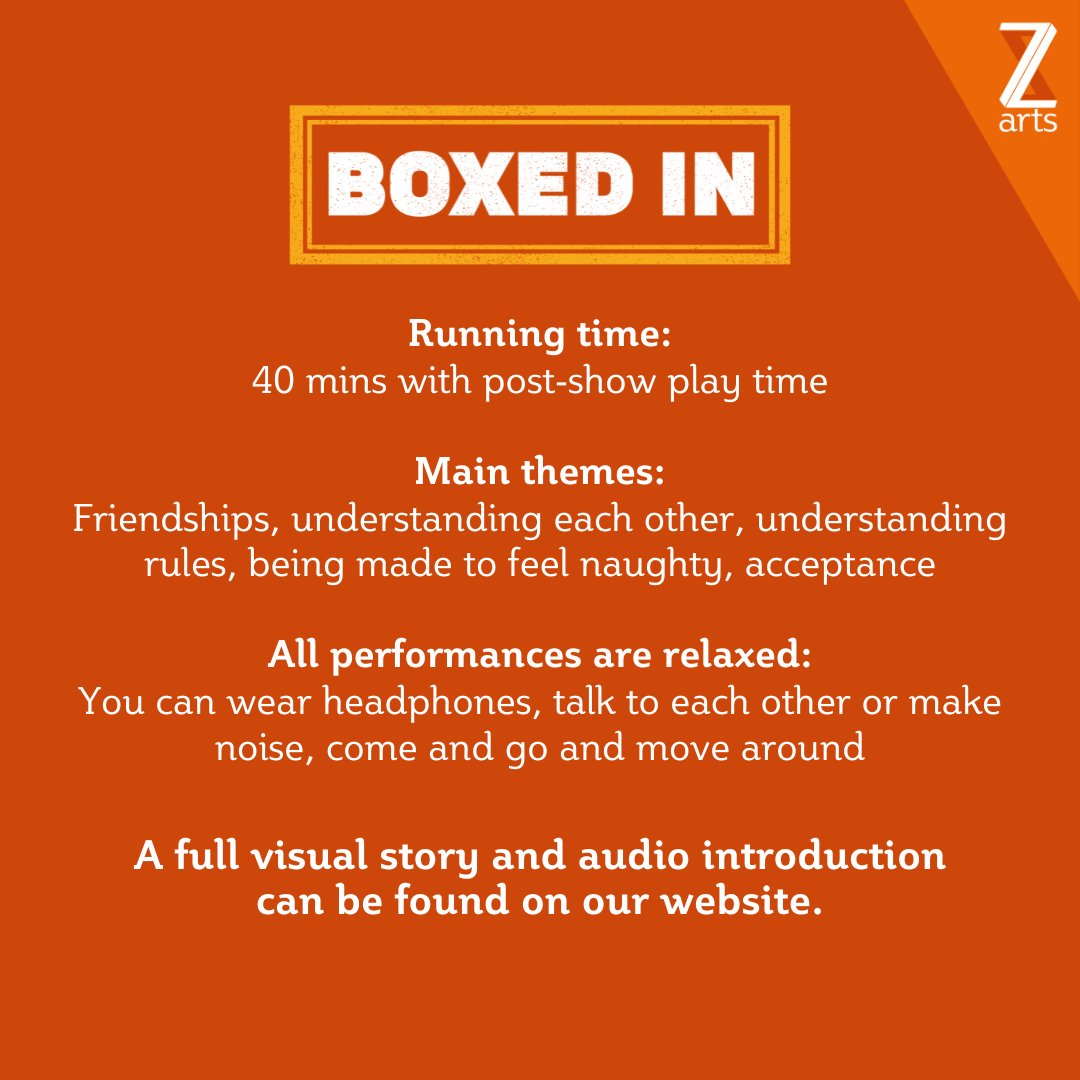 Everything you need to know about Boxed In... Book now: bit.ly/Boxed-In-Z-arts @DarylAndCo @HalfMoonTheatre