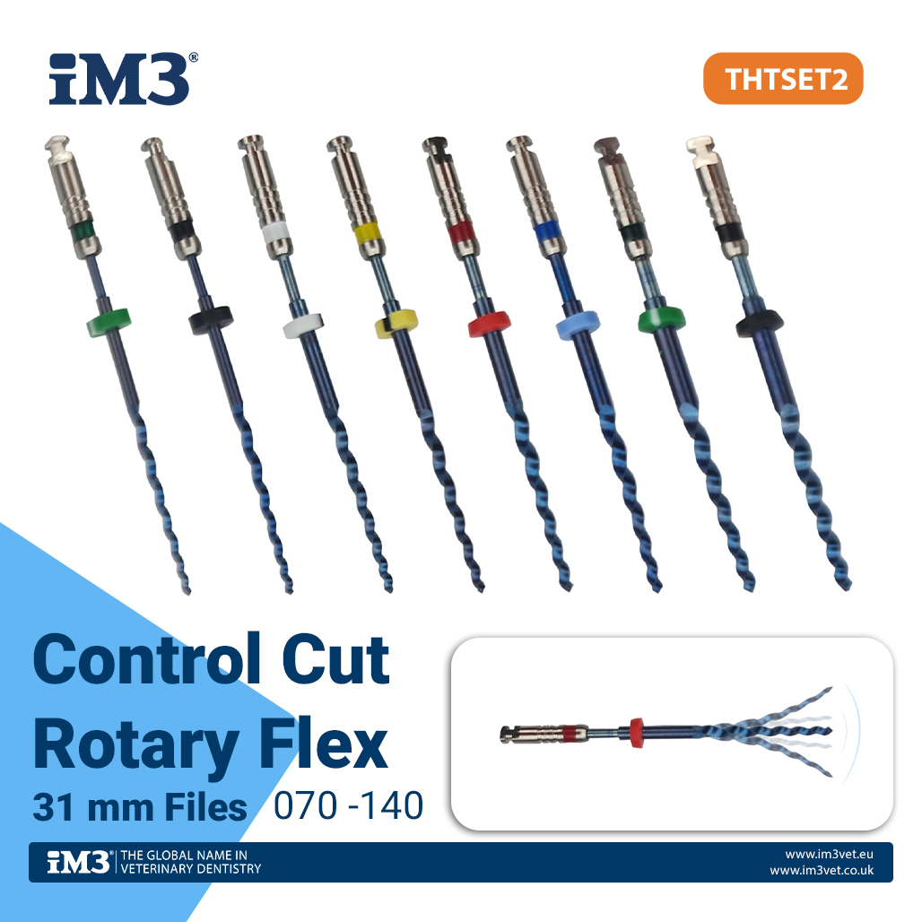 🐾New iM3 Control Cut Rotary Flex instruments are made from heat-treated nickel titanium (Ni-Ti) giving them even greater flexibility than the original iM3 Control Cut files.⁠