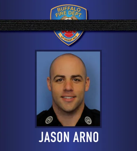 Today, we honor the memory and bravery of fallen Buffalo Firefighter Jason Arno, who made the ultimate sacrifice battling a four-alarm fire one year ago. Our thoughts are with his family and all those who risk their lives to protect others. #FallenHeroes #ThankYouFirefighters