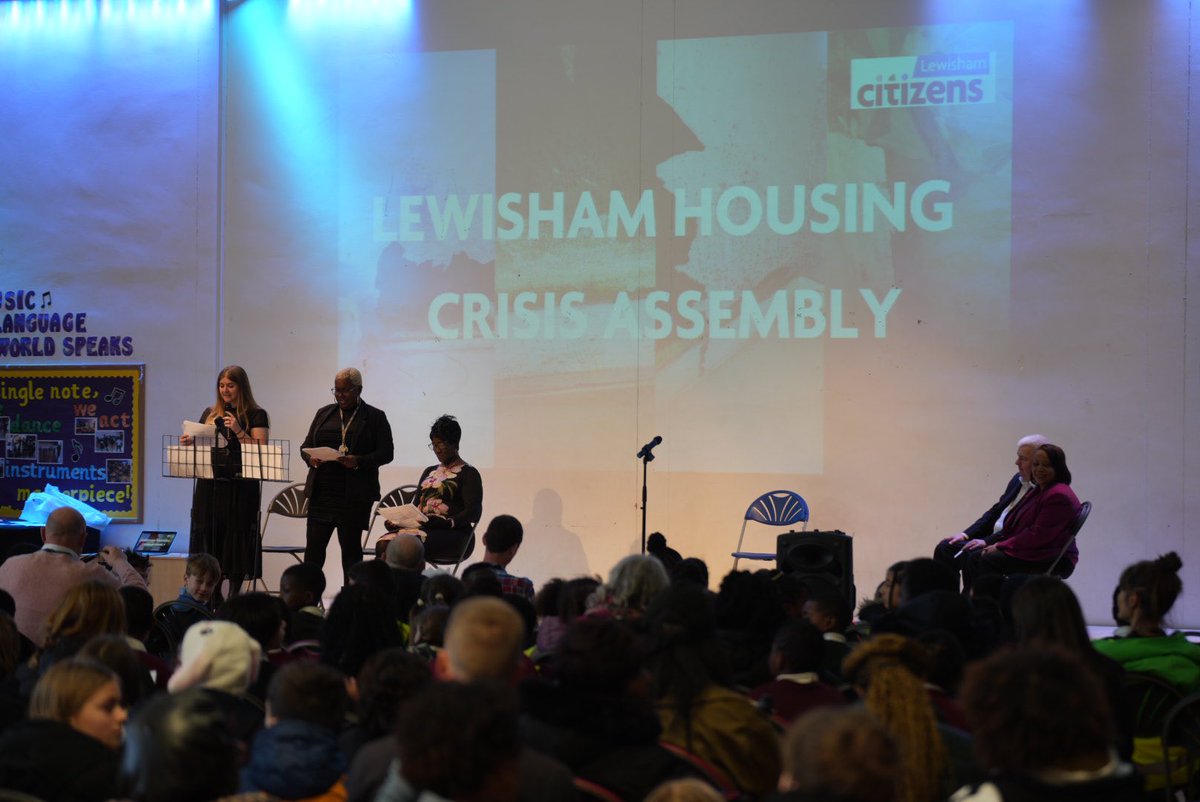 Packed room and energetic start for the <a href="/lewishamcitz/">Lewisham Citizens</a> Housing Crisis Assembly 

Democracy in action