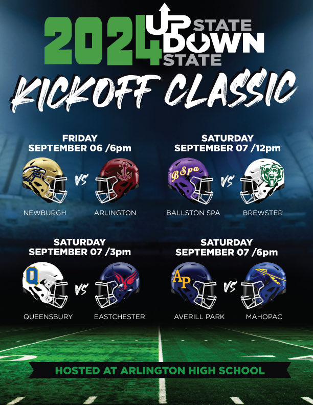 MahopacFB's tweet image. 🚨BREAKING NEWS🚨
@AHSAdmiral_Al will host “2024 Upstate - Downstate Kickoff Classic” F 9/6 - Sa 9/7!!! ⁦@SecOneAthletics⁩ vs ⁦@Sect2athletics⁩ &amp;amp; ⁦@SectionIXSports⁩ FOUR HIGHLY competitive @nysphsaa 🏈 games at ONE location. Don’t miss this EVENT!!! #NYSHSFB