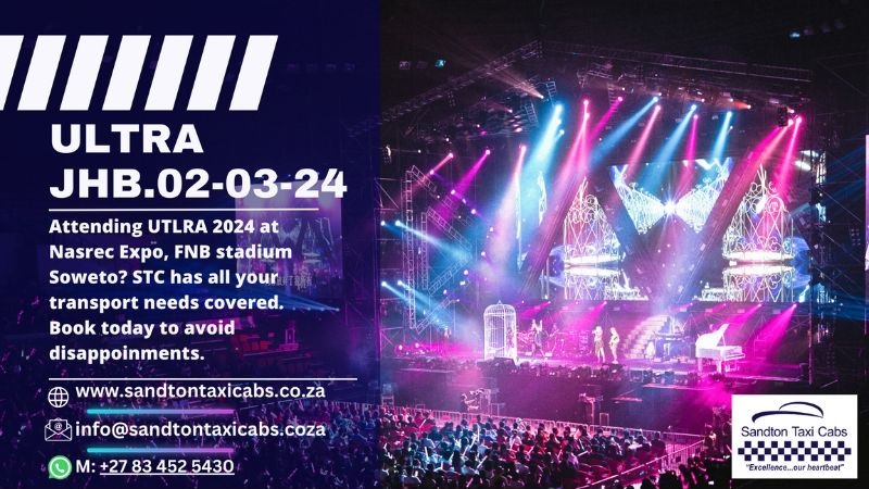 tinyurl.com/ykfpcund Planning to attend @ultrasa at the FNB Stadium tomorrow (2 March)? Don't worry about how to get there safely, <a href="/SandtonTaxiCabs/">Sandton Taxi Cabs</a> has your transfers covered for the event – book now. #UltraJohannesburg #UltraSA2024 #transfers