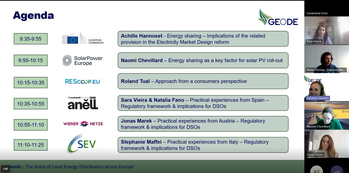 This morning, we held #GEODE’s webinar “Empowering Consumers: The Vital Role of #DSOs in #Energy #Sharing”! 👏 Special thanks to our dynamic speakers for their enlightening presentations!