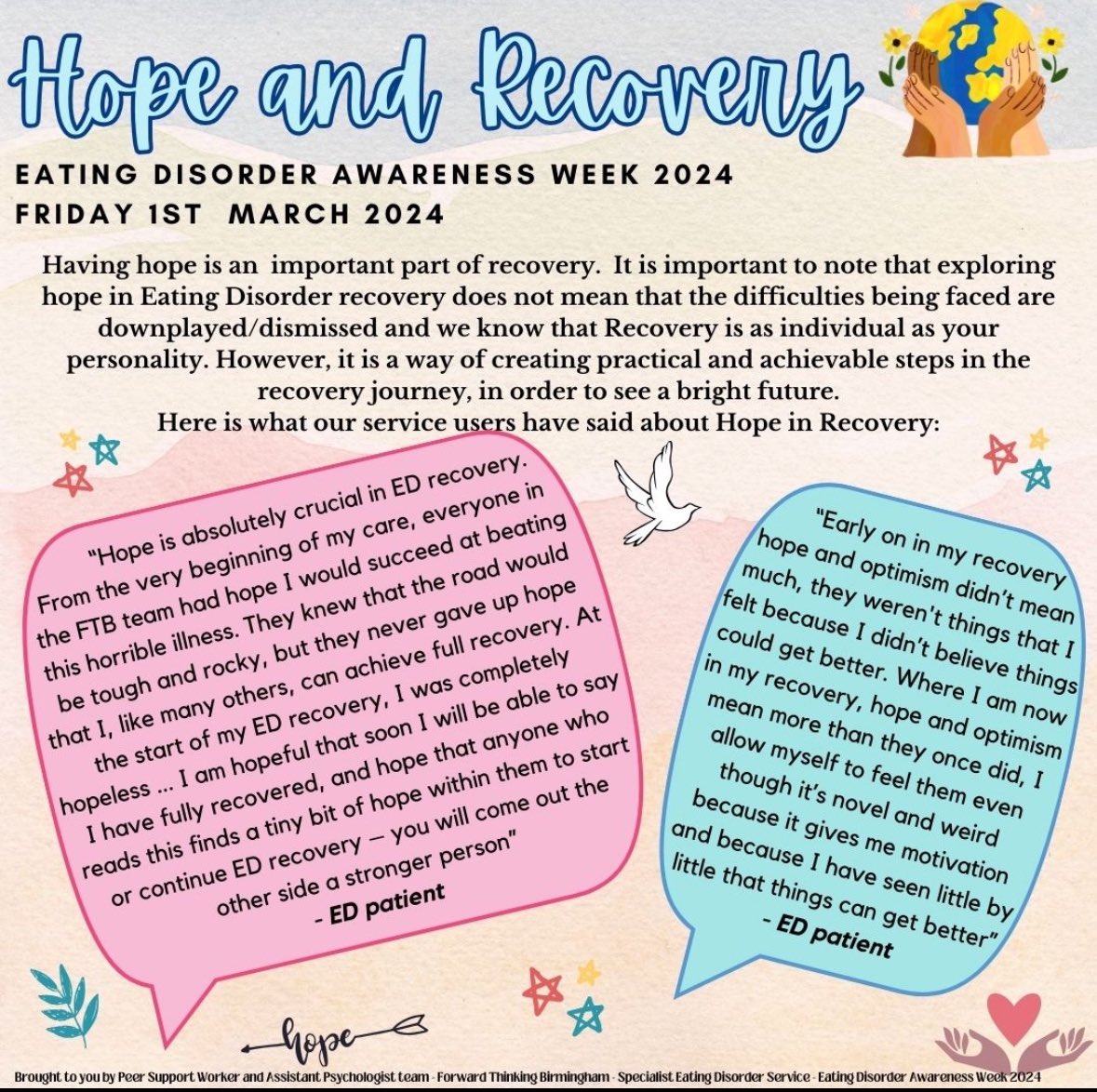 Final #EDAW2024 day 4us @BWC_NHS SEDS but we know this is about putting in the work beyond awareness weeks 2keep learning & innovating 2ensure access 2effective treatment 4all.  Ending the week with our constant motivation & inspiration-the transformative power of recovery & hope